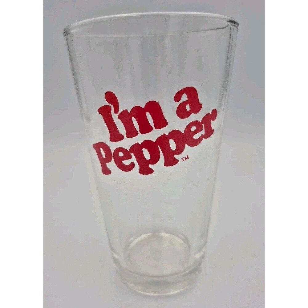 Vintage Libbey Dr Pepper I'm a Pepper Glass Size 6 Inches Classic Memorabilia